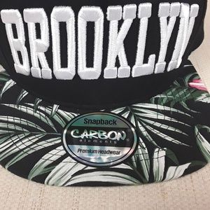 Brooklyn Hat Snapback Embroidered Hawaiian Carbon